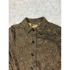 Briggs New York Paisley Print Long Sleeve Button Down Jacket -‎ M